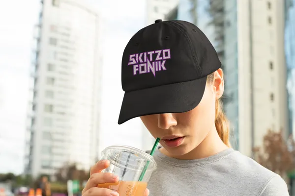 BLACK HAT w/ PURPLE WHITE LOGO