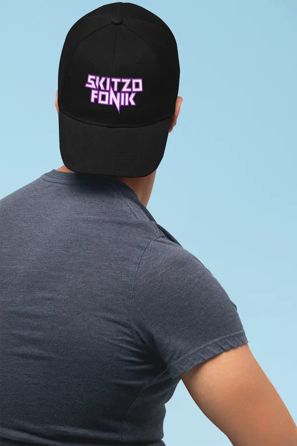 BLACK HAT w/ PURPLE WHITE LOGO