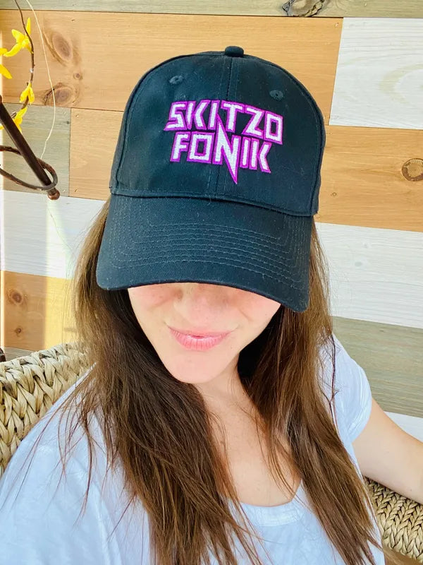 BLACK HAT w/ PURPLE WHITE LOGO